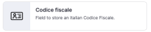 Field codice fiscale