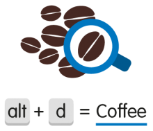 Logo Coffee = alt + d 