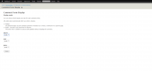 Comment Form Display BO