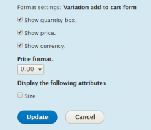Commerce Variation Add to Cart settings