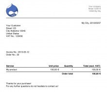 Commerce Billy invoice pdf example