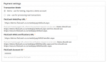 Payment method configuration form