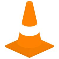 Orange traffic cone