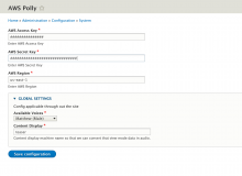 Config Form