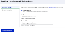Instana config form