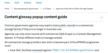 content glossary
