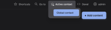 Context Active Inspector toolbar menu showcase