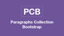 Paragraphs Collection Bootstrap