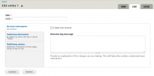 customizable entities entity edit page
