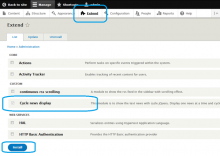 Cycle news display enable module