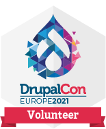 Drupalcon Europe 2021 volunteer badge