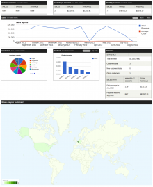 Dashboard created by the Visualization API module