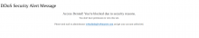 DDoS Security alert Message