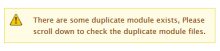 Duplicate Module Files warning