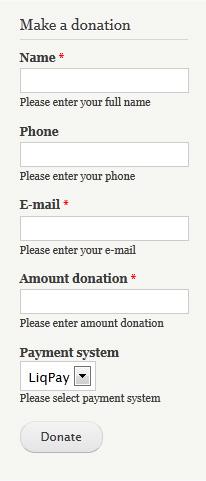 LiqPay Donation module