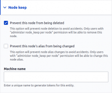 Dropsolid Node Keep module - example screenshot 