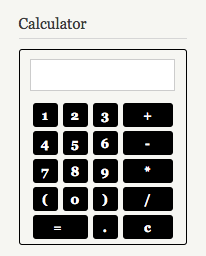 Exmple of the calculator block