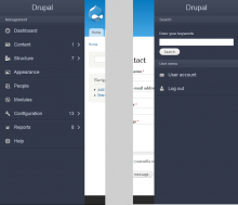 Drupal mobile sliding menu module - demo example