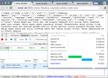 Performance of example JSON endpoint of 5002 nodes using node load.