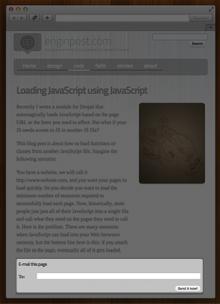 Highlights the site visitor block form for emailing a HTML email page version.