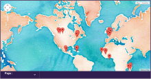 Map with filter on the country