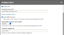 block configuration for eventbrite attendees block module
