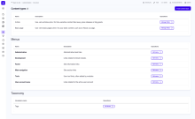 A page with multiple pre-defined Configuration Views shown as blocks