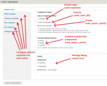 Common settings form, module settings