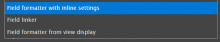 (Entity Reference) Field Formatters selection