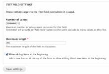 A new checkbox is placed on field settings forms.