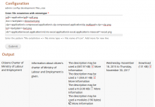 File fize configuration and display