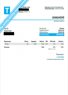 The first invoice generated by this module.