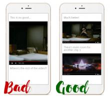 Showing the difference between fixed and responsive videos.