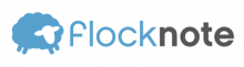 Flocknote Logo with Uno the Sheep