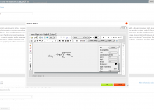Shows the fMath dialog above a CKEditor instance