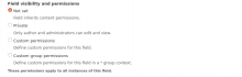 Field configuration display when no permissions selected