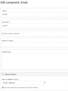 Webform component configuration