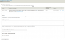 GDPR form compliance admin settings