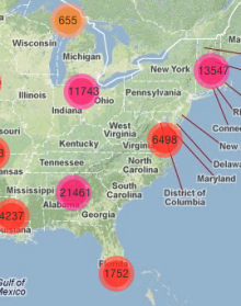Clustered map powered by Drupal 7 and Geocluster