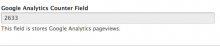 Google Analytics Counter Custom Field