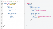 GraphQL Redirect entity example of use
