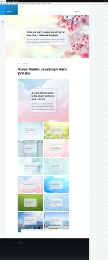 Views Vanilla JavaScript Hero (VVJH) Screenshot