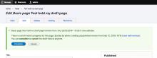 The 'hold my draft' interface for an in progress draft-hold