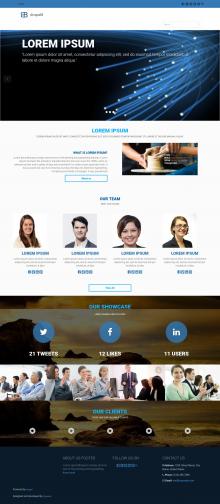 Corporate Blue Home page
