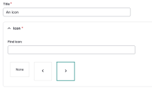 A form with a list of icons to select
