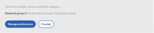 Iframe consent - Default placeholder