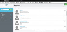Contacts Dashboard with demo content