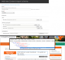 Import schema definition