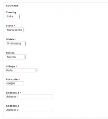 India Address Field Form Support