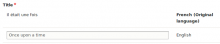 You will always see the source translation over the input field, both when you create and edit translations